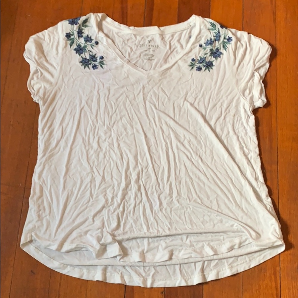 Soft billowy white T-shirt